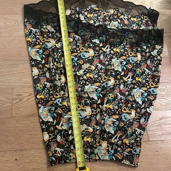 ZADIG & VOLTAIRE High Low midi lace trim skirt with skull 💀 pattern - Picture 14 of 15